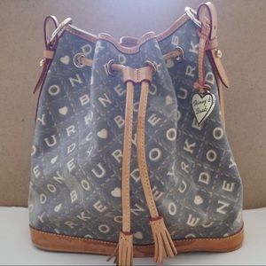 VINTAGE Dooney & Bourke Drawstring Bucket Bag